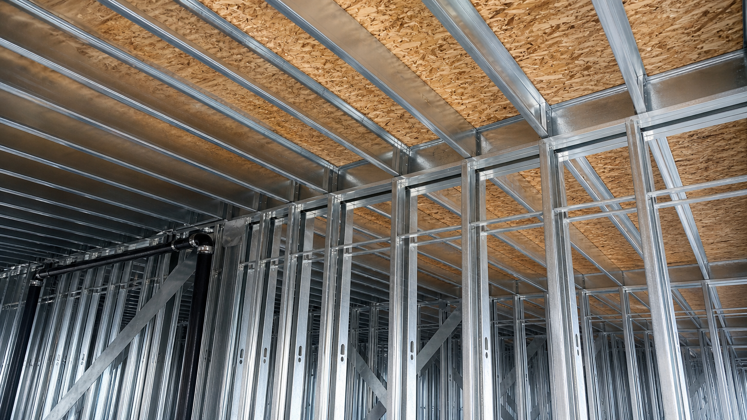 Vaughan Office Renovation: Metal Stud Framing and Ceiling Rough-In